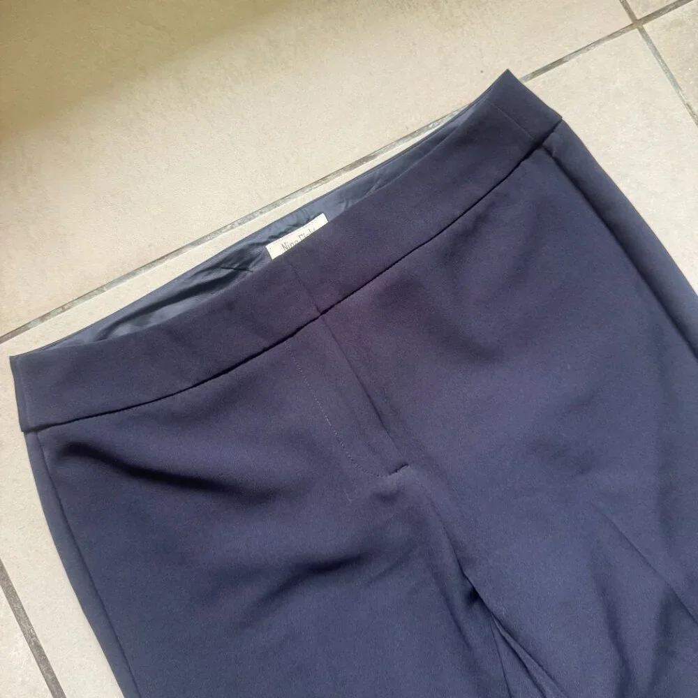 Nine Eight NY Navy Dress Pants Size 8 Work Office Slim Fit